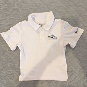 Nike 3T Kids White Polo Dri Fit Shirt